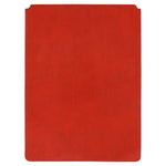 Escuyer light brown and orange leather MacBook sleeve — orange back panel, two-tone Italian veg-tanned leather