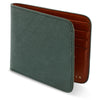 Leather Billfold Wallet - Green / Cognac - Escuyer
