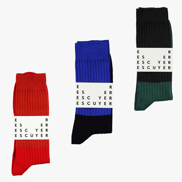 Surprise Colour Block Socks Subscription Pack - Escuyer